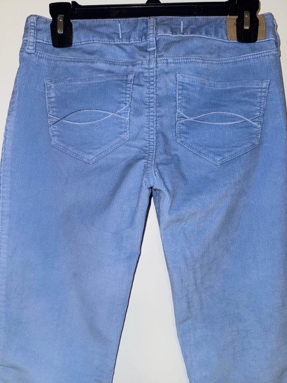 Abercrombie & Fitch Sky Blue Corduroy Pants Size 0 W25 Straight Leg Y2K